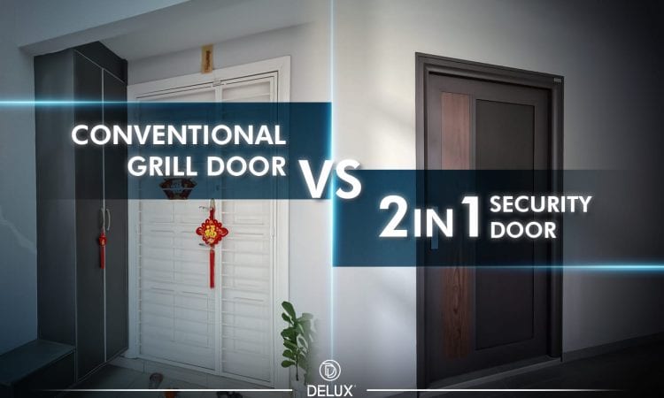 Conventional grill door vs 2in1 security door