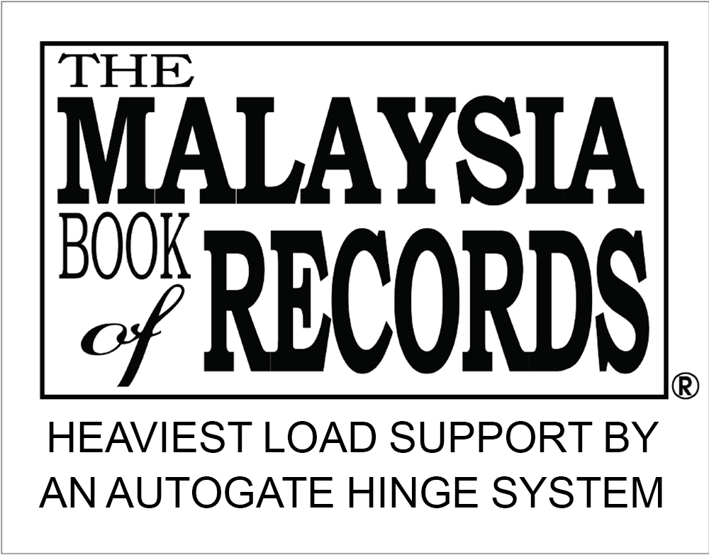 Malaysia Book of Record 2023 Heaviest Load Support by an Autogate Hinge System