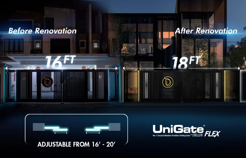 Fully Aluminium Trackless Folding Autogate UniGate Flex