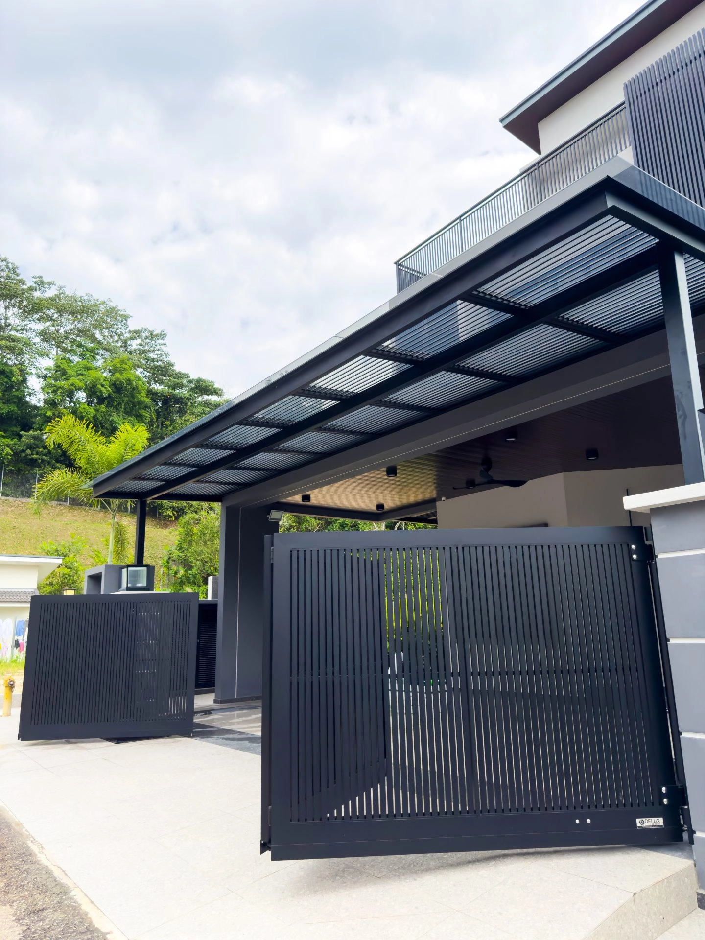 Trackless folding gate Trackless autogate Folding gate Malaysia Aluminium gate Malaysia Delux autogate Unigate Autogate Malaysia Unigate Malaysia Trackless gate Malaysia Aluminium gate supplier Malaysia Aluminium auto gate Autogate price Autogate system price Trackless autogate malaysia price Autogate malaysia price Aluminium gate suppliers texstone x16