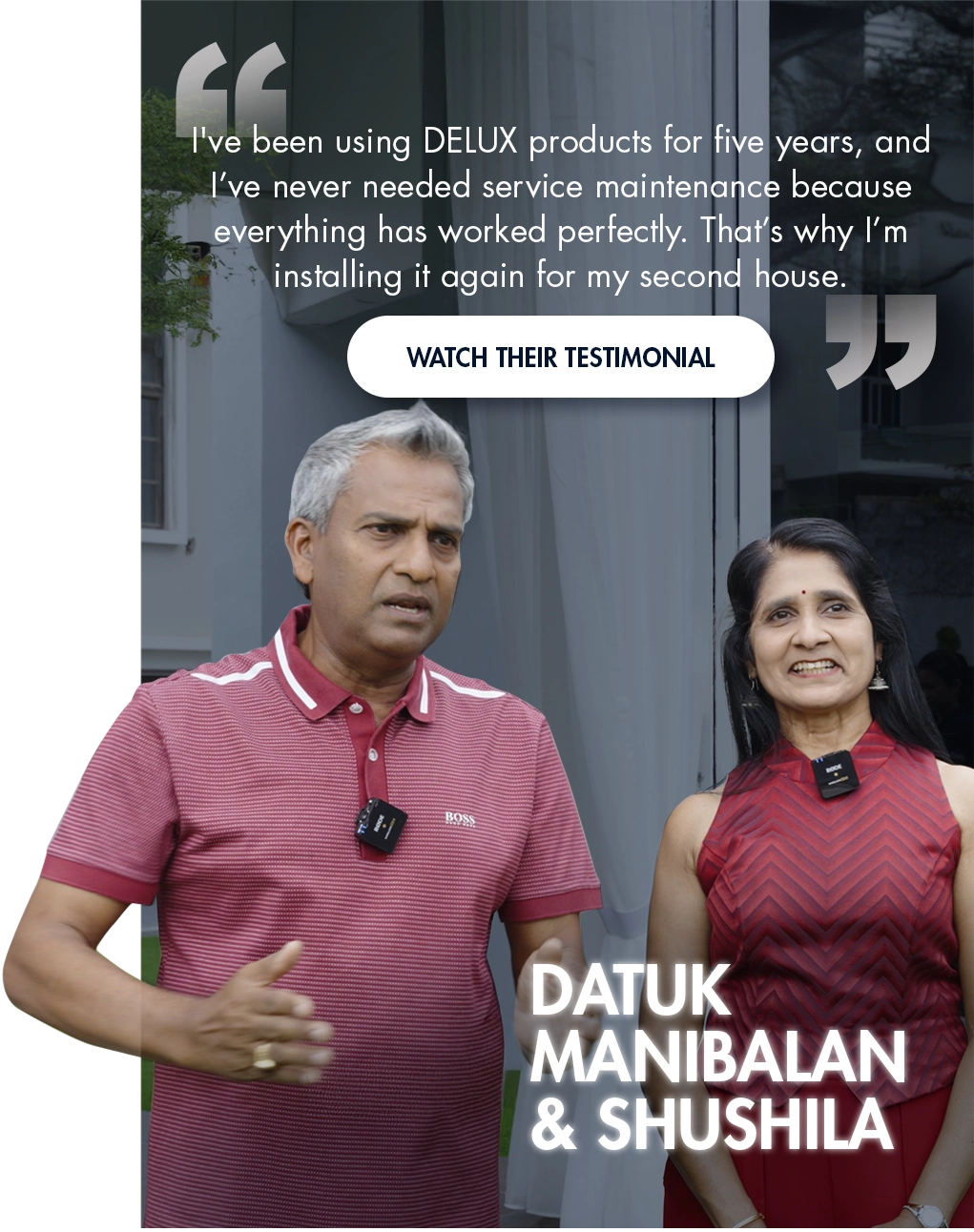 Testimonial Slide - Datuk Manibalan & Shushila
