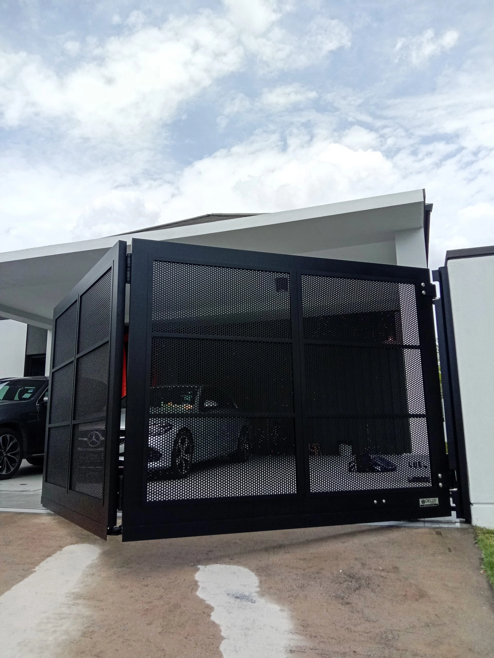 Trackless folding gate Trackless autogate Folding gate Malaysia Aluminium gate Malaysia Delux autogate Unigate Autogate Malaysia Unigate Malaysia Trackless gate Malaysia Aluminium gate supplier Malaysia Aluminium auto gate Autogate price Autogate system price Trackless autogate malaysia price Autogate malaysia price Aluminium gate suppliers x7