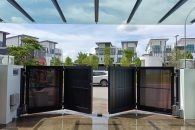 Trackless folding gate Trackless autogate Folding gate Malaysia Aluminium gate Malaysia Delux autogate Unigate Autogate Malaysia Unigate Malaysia Trackless gate Malaysia Aluminium gate supplier Malaysia Aluminium auto gate Autogate price Autogate system price Trackless autogate malaysia price Autogate malaysia price Aluminium gate suppliers LINO GN303