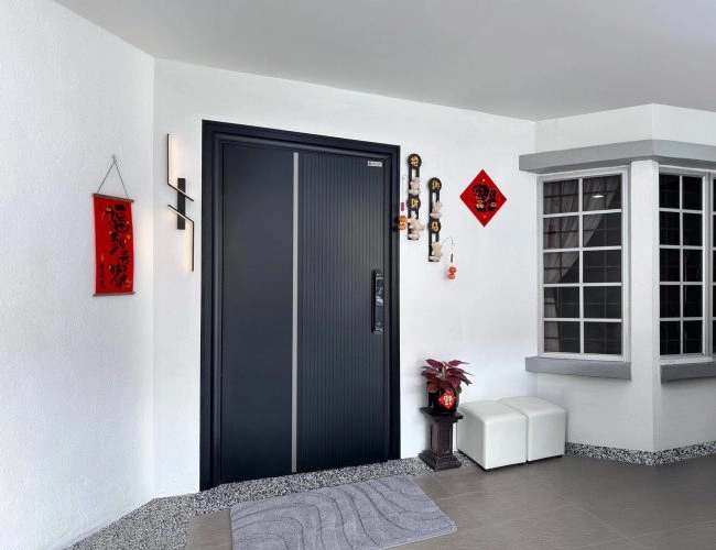 Security door Malaysia Aluminum door Luxury security door Delux security door price Aluminium security door Alutechdoor Security door design for home Best safety door Best security door malaysia Modern security door Security door design Single Door LX105