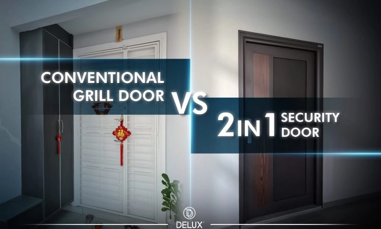 Conventional grill door vs 2in1 security door